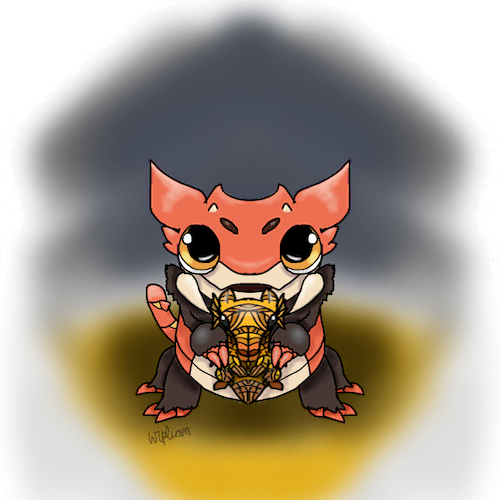 Fanart of a Weaver Dragon who wove a Woven Dragon by Wiplian